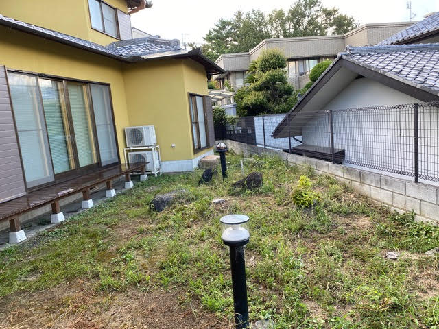 大きな日本庭園跡を使いやすい庭にリフォーム